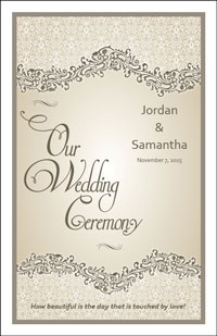Wedding Program Cover Template 4A - Version 1